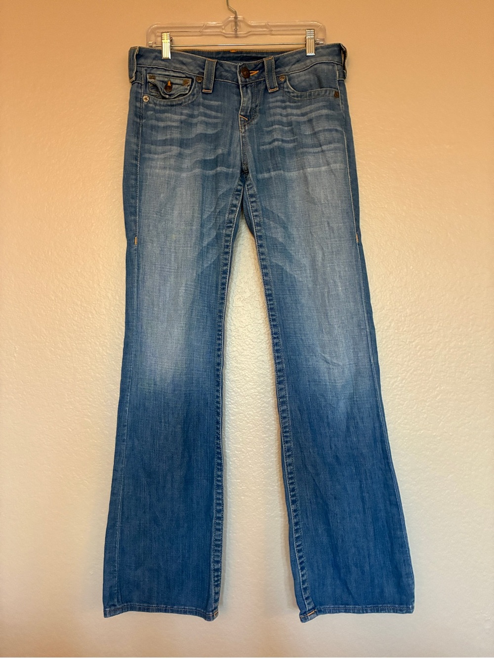 RARE Vintage True Religion Sun Buddha Low Rise Bootcut Jeans Size 29 Made in USA